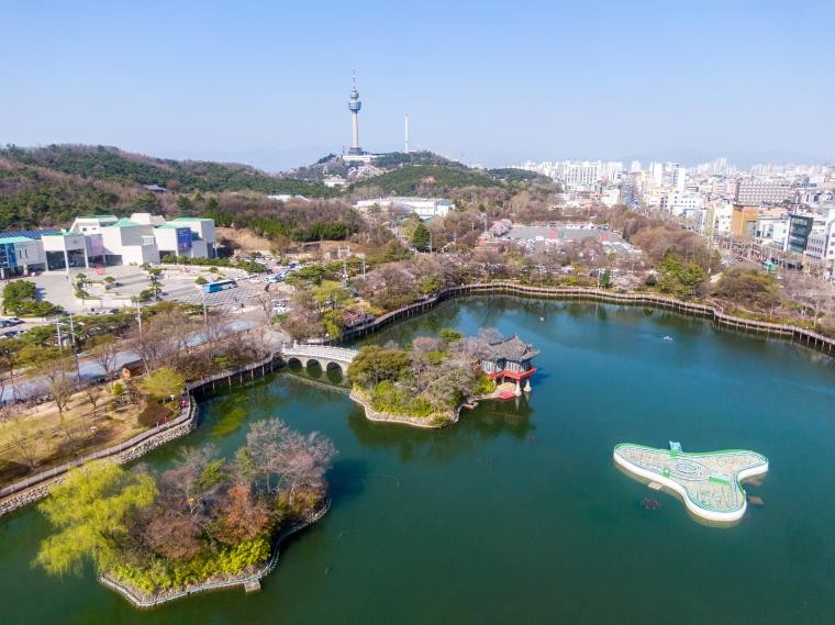 대구 달서구 두류공원 항공사진