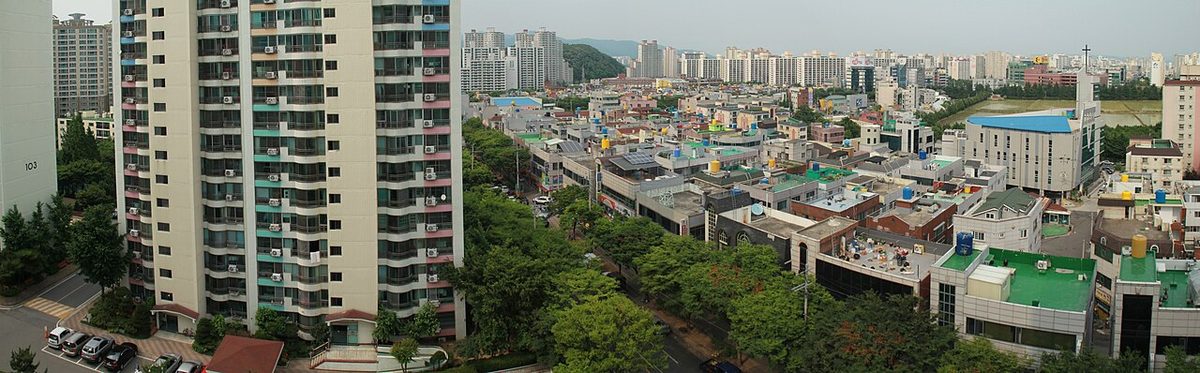 대구 아파트 단지와 주택가